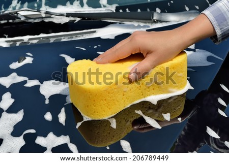 Car Care - Washing a Car with a Sponge by Hand