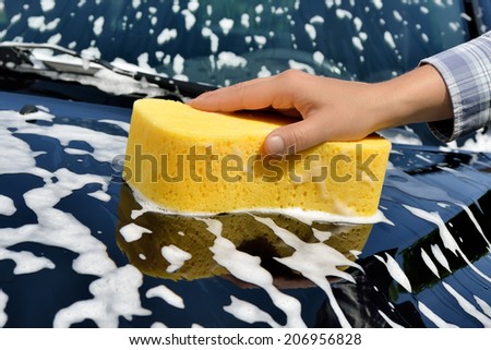 Car Care - Washing a Car with a Sponge by Hand