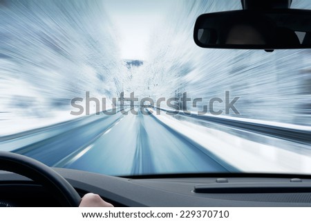 Winter Driving Snowy Country Road Winter country road leading through a mountain landscape Winter Driving Snowy Country Road Winter country road leading through a mountain landscape
