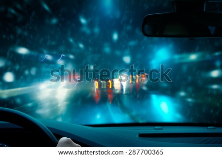 Winter Night Driving