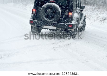 Winter Driving - risk of snow and ice - drifting