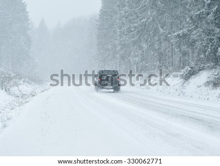 Winter Driving - risk of snow and ice
