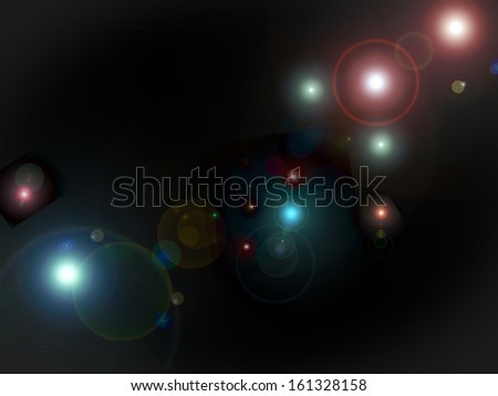 Space Stars - lights lens flare - abstract background