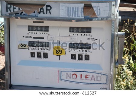 Old Gas Pump with cheap gas price