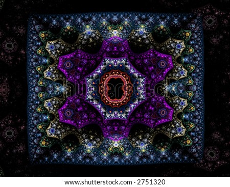 ornate oriental carpet computer-generated background pattern