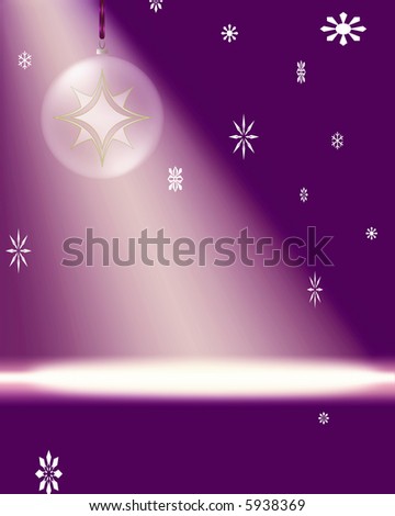 Spotlit Christmas ornament or Bauble background for Product Emphasis