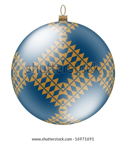 Artistic rendering of Christmas ornament for the holiday season on off-white background for easy isolation