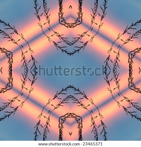 Back-Lit grass stalks presented as seamless or repeating pattern for unique backgrounds or concepts