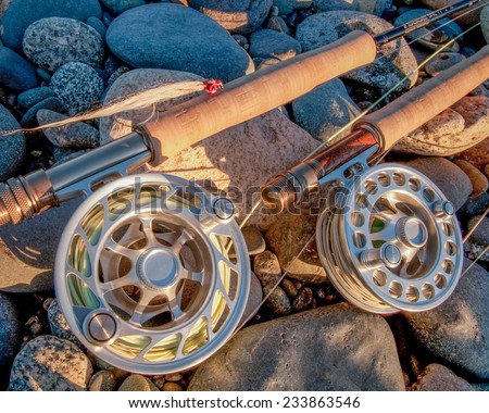 Fishing Tackle on a Stones