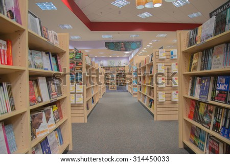 DUBAI, UAE - September 9, 2015 Various Books for Sale in a Bookshop. September 9, 2015 DUBAI, UAE.