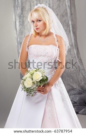 Beauty  bride dressed in elegance  wedding dress