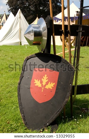 Medieval Helmet and Shield