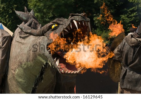Fire spitting, Fire Breathing Dragon