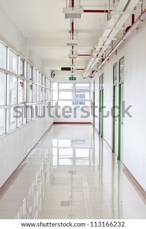 bright clean hallway