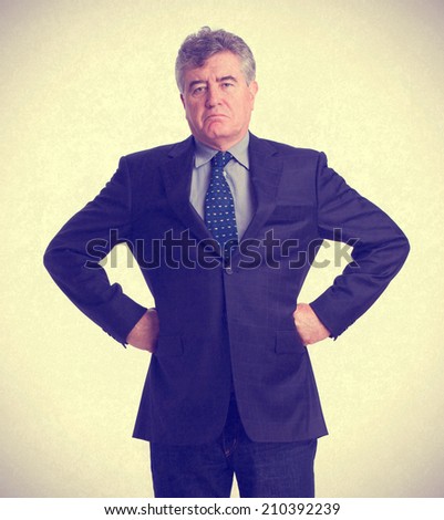 Arrogant businessman posing