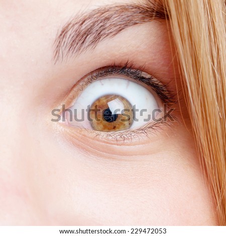 young cool woman eyes