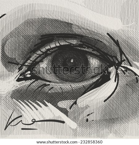 hand drawn eye