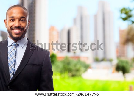young cool black man with a hand bell
