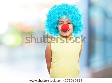 happy girl clown