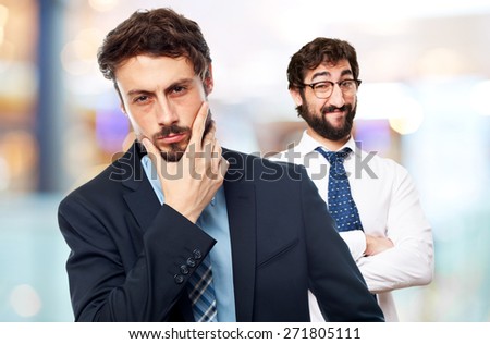 young crazy businessman worried concept