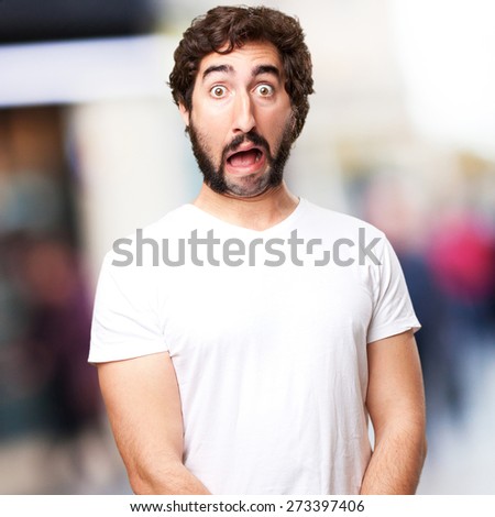crazy shocked man