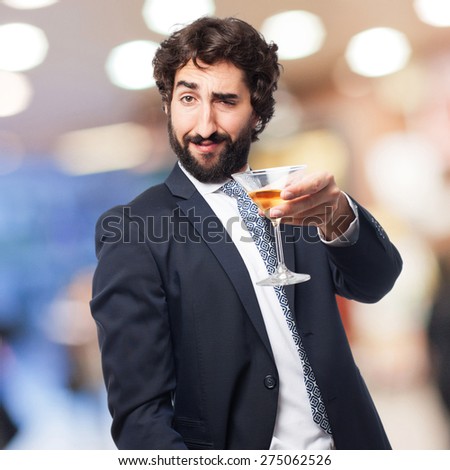 businessman with a drink cup