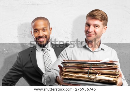 blond man with archives