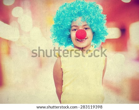 happy girl clown