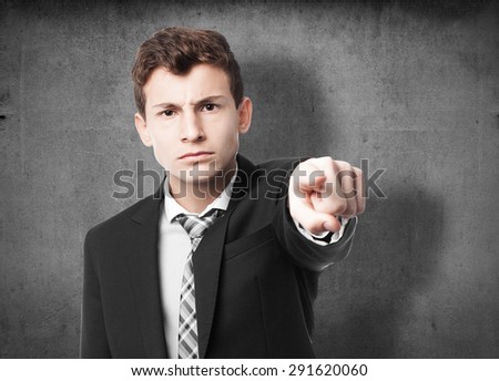 businessman pointing you