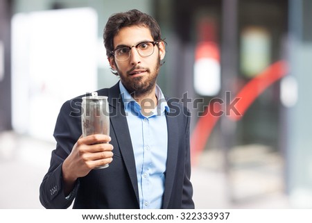 indian businessman with a beer