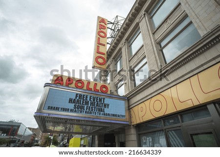 NEW YORK - CIRCA SEPTEMBER 2014: Apollo Theater in Harlem