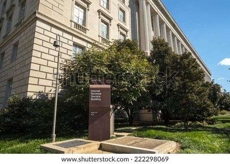 Internal Revenue Service headquarter building in Washington D.C.
