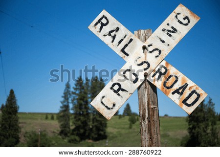 Railroad crossing signs