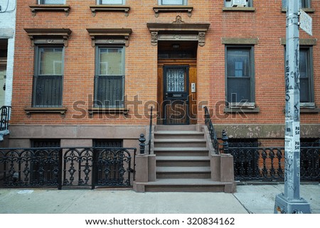 NEW YORK - CIRCA SEPTEMBER 2015: Brownstone townhouse in Brooklyn