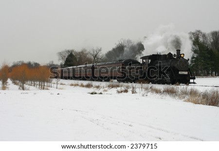 Steam Train in the Snow