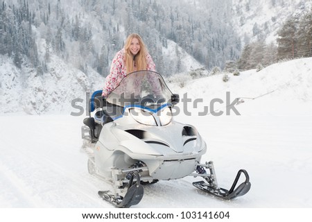 Girl Snowmobile