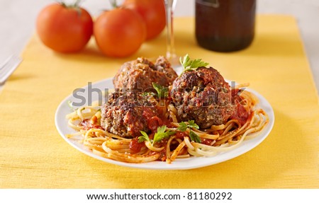 spaghetti and meatball dinner