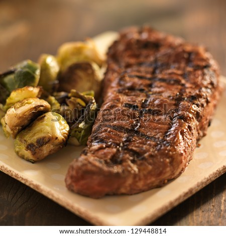 Grilled Steak With Brussel Sprouts