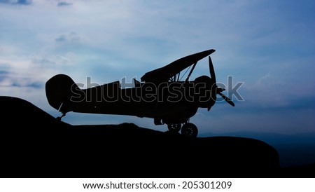 Old plane on the mountain in Thailand Asia