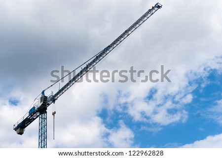 Crane straight to heaven. Connected to building industry or as a symbol of going up to the sky or to heaven
