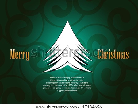 Greetings for Merry Christmas with beautiful background. 25 December