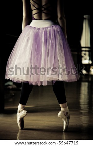 ballet dancer on her toes