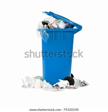 overfilled bin