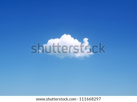White Cloud In The Blue Sky