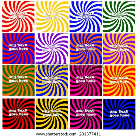 Abstract backgrounds vector illustration set. Vector format may be resized to any scale without quality loss.