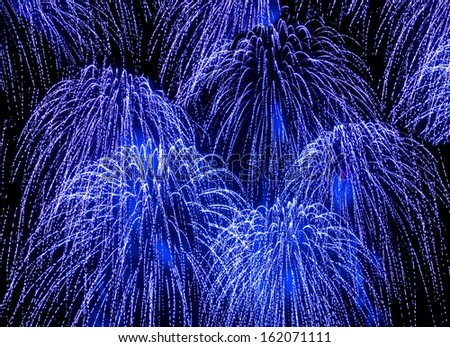 Blue colors fireworks background,Malta fireworks festival, 4 of July, Independence day, explode, blue explosion, blue fireworks background, fireworks festival,  various fireworks
