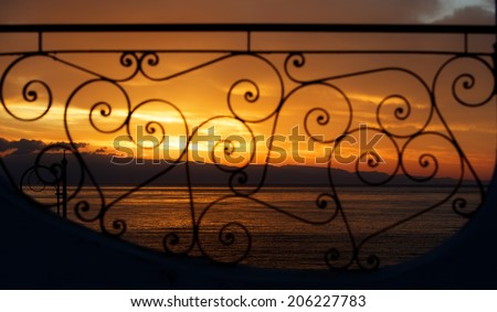 Dramatic sunset in Sicily, sunset, golden hours, amazing sunset, interior details in sunset background, amazing colourful sunset, golden hours, sunset in Sicily, Italy