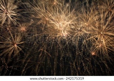 A Spark and big explosion in black background - Computational graphic, Fireworks light up the sky with dazzling display, big explosion in fog, golden fireworks, fireworks in Malta