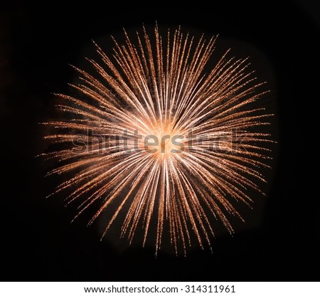 Colourful fireworks isolated in dark background close up with the place for text, Malta fireworks festival, 4 of July, Independence day, New Year, explode. Maltese shell