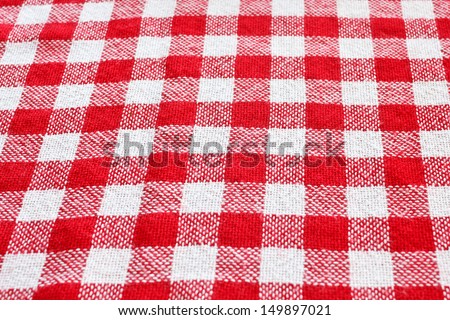 Red and white checkered pattern rustic cloth